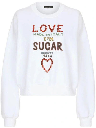 Shop Dolce & Gabbana Sweaters In Love Sugar F. Bco Ott