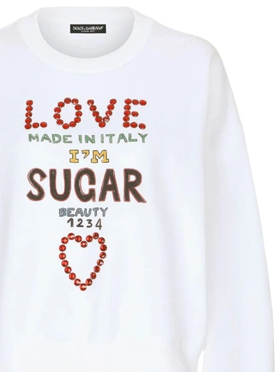 Shop Dolce & Gabbana Sweaters In Love Sugar F. Bco Ott