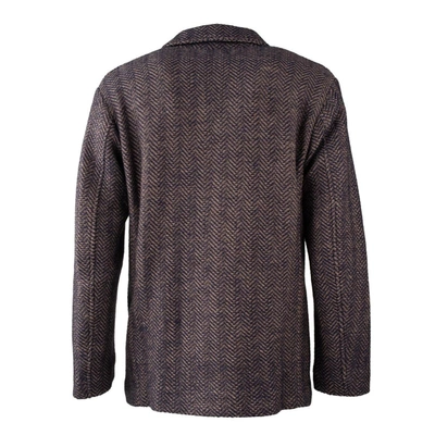 Etro Blue And Camel Peacot Jacket In Blue, Brown