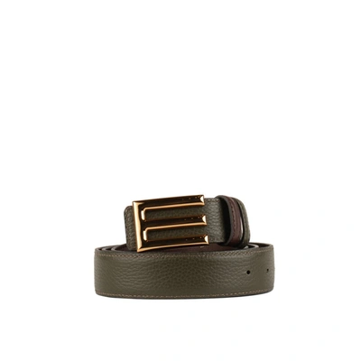 Shop Etro Greenish Reversible Belt