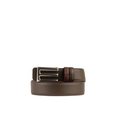 Etro Reversible Paisley Belt In Red