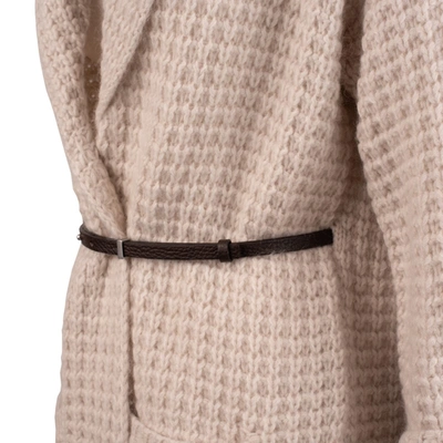 Shop Fabiana Filippi Knit Coat In White