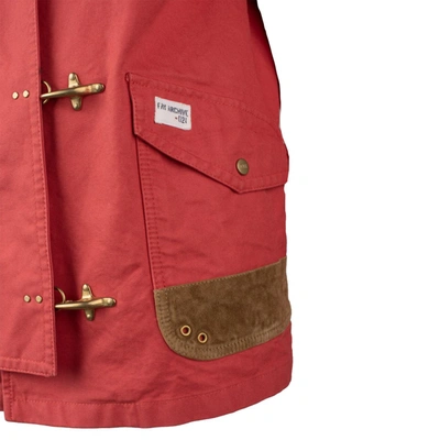 Shop Fay Coral Canvas Jacket In Red