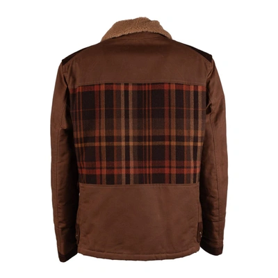 Fay Archive Caban Jacket In Brown