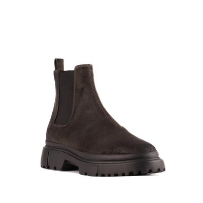 Shop Hogan Chelsea Ankle Boot Anthracite In Gray