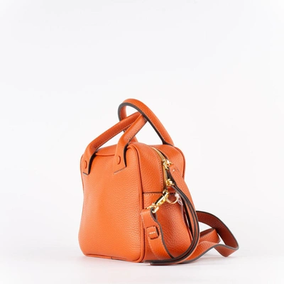 Shop I Oe F Bigottina Leather Exuberance Handbag In Orange