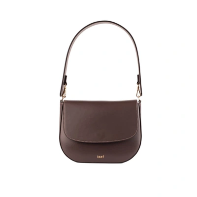 Shop I Oe F Smooth Leather Shoulder Bag In Brown