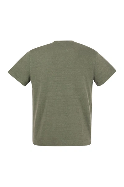 Fedeli Exreme - Linen Flex T-shirt In Olive
