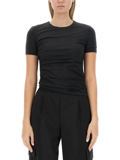 Shop Helmut Lang Twisted T-shirt In Black