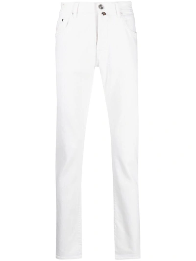 Shop Jacob Cohen Bard Ltd Slim Fit Denim Jeans In White