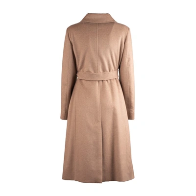 Shop Max Mara Cashmere Coat In Brown