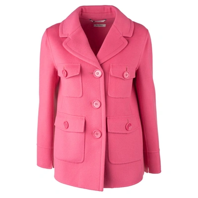 Shop Max Mara Pink Wool Double Jacket