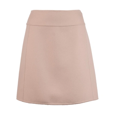 Shop Max Mara Wool Pencil Skirt In Beige
