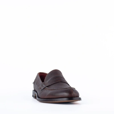 Shop Migliore Dark Brown Brushed Leather Loafer