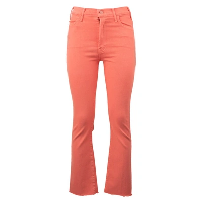 Shop Mother Coral Hustler Jeans In Orange
