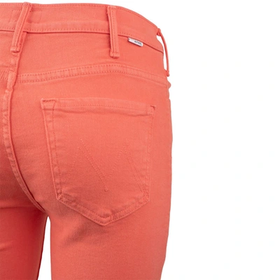Shop Mother Coral Hustler Jeans In Orange