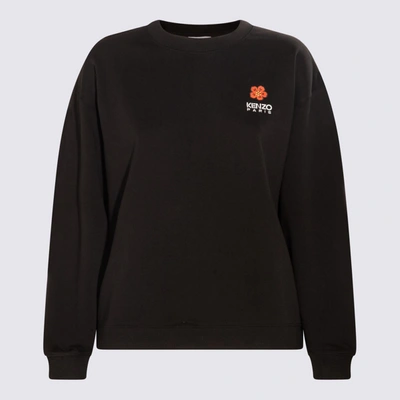 Shop Kenzo Black Cotton Logo Sweatshirt