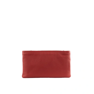 Shop Orciani Soft Lead Clutch Bag In Red
