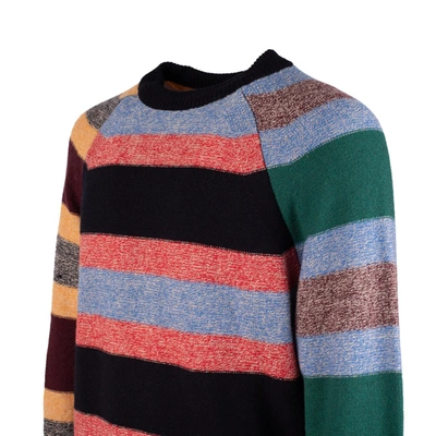 Paul Smith Large Striped Crewneck Sweater In Multicolor