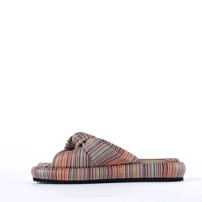 Shop Paul Smith Multicolor Milleraies Leather Knot Slipper