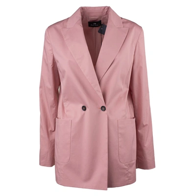 Shop Paul Smith Pink Cotton Double-breasted Jacket