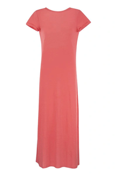 Shop Majestic Filatures Dress With Back Neckline In Coral