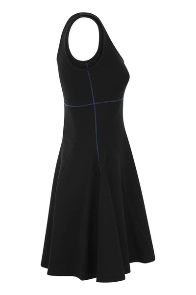 Shop Marni Short Dress In Stretch Fabric In Black