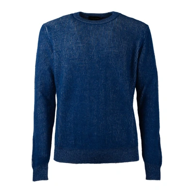 Shop Roberto Collina Vanisé Crewneck Sweater In Blue