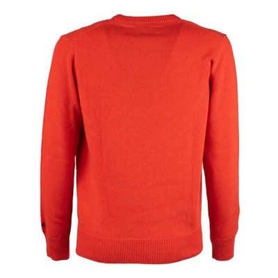 Shop Saint Barth Spritz Jacquard Print Crewneck Sweater In Orange