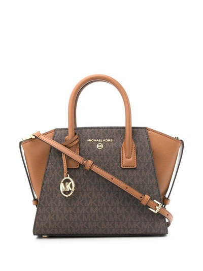 Shop Michael Kors Avril Small Bags In Brown