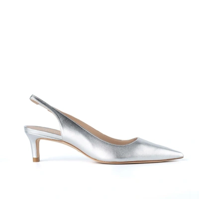 Stuart Weitzman Silver Slingback In Silver