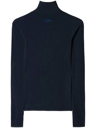 Shop Off-white Off White Sweaters In Cobalt Blu