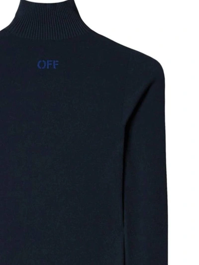 Shop Off-white Off White Sweaters In Cobalt Blu