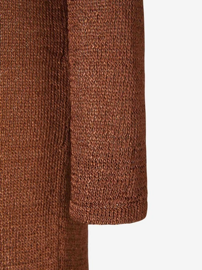 Shop Tom Ford Knitted Midi Dress In Brown