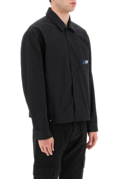Shop Off-white 'exactly The Opposite' Overshirt In Black