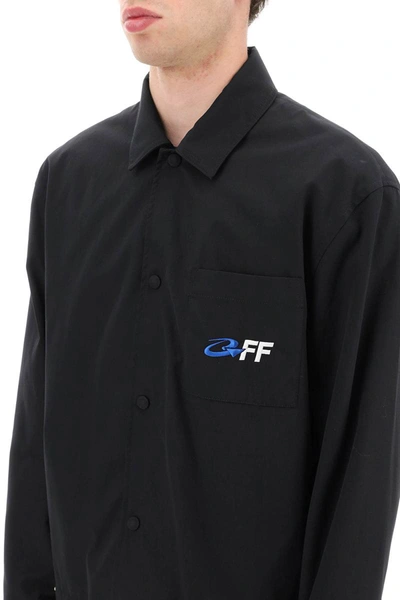 Shop Off-white 'exactly The Opposite' Overshirt In Black