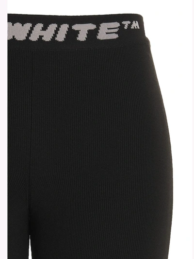 Shop Off-white Logo Cycling Shorts In Black