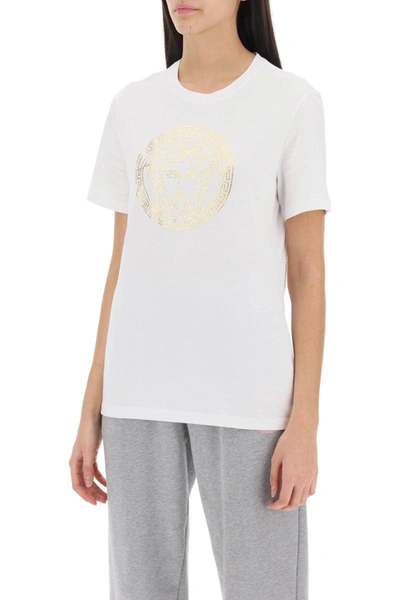 Shop Versace Medusa Crew-neck T-shirt In Multicolor