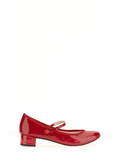 Shop Repetto Pump Mary Jane Rose In Red