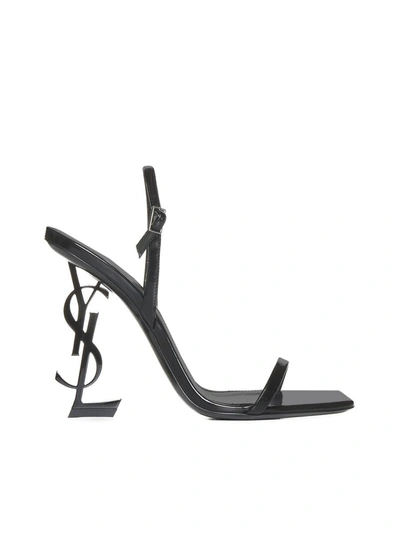 Shop Saint Laurent Sandals In Black