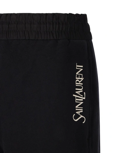 Shop Saint Laurent Shorts In Noir Anthracite
