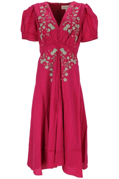 Shop Saloni Dresses In Red