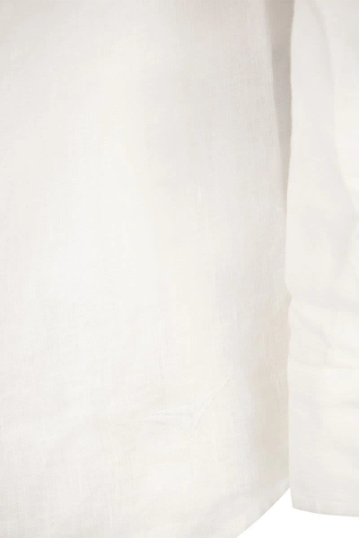 Shop Sease Classic Bd Linen Shirt In White