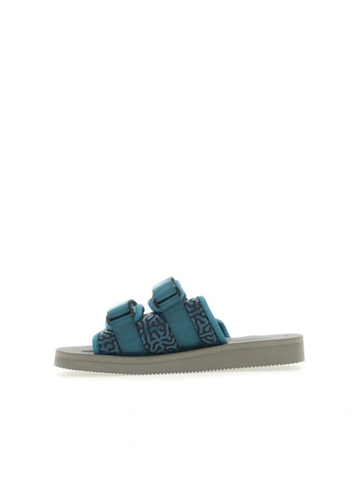 Shop Suicoke Sandals In D.teal Grey