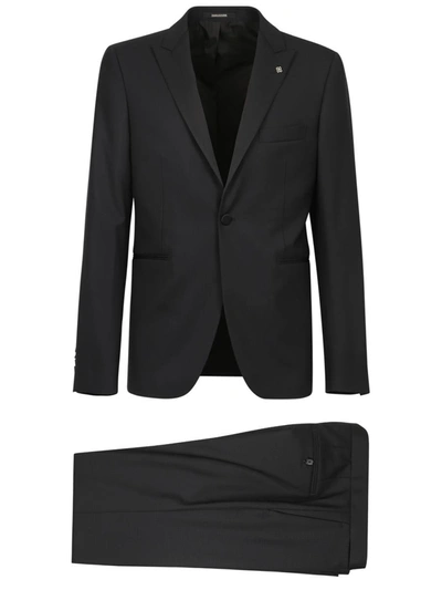 Shop Tagliatore Suits In Black