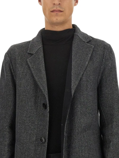 Shop Theory Single-breasted Coat In Black