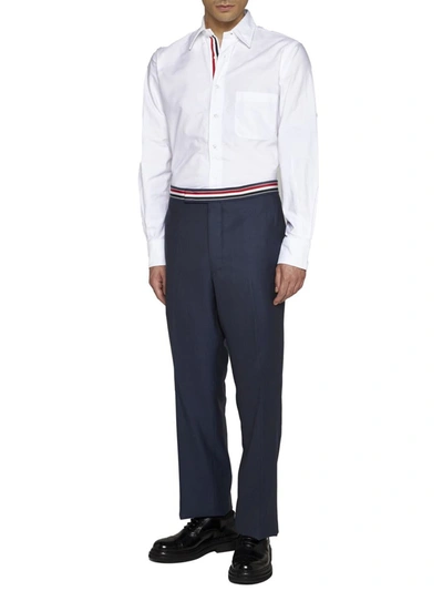 Shop Thom Browne Trousers In Deep Blue