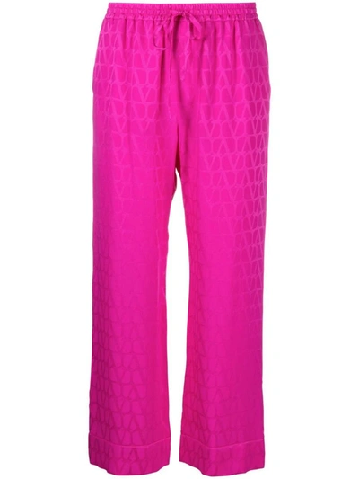 Shop Valentino Pap Trousers In Pink Pp