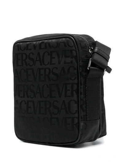 Shop Versace Bags In Nero-rutenio