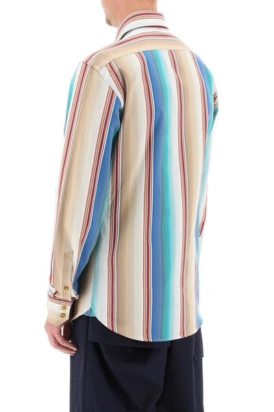Shop Vivienne Westwood Striped Ghost Shirt In Multicolor
